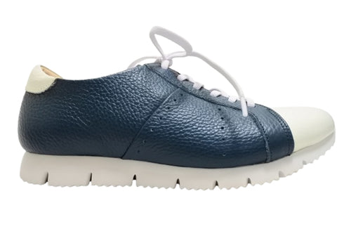 【arui_toe 57502 ブルー】本革コンフォートスニーカー