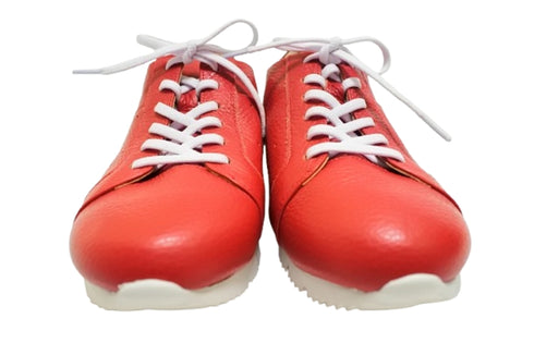 【arui_toe 57502 レッド】本革コンフォートスニーカー