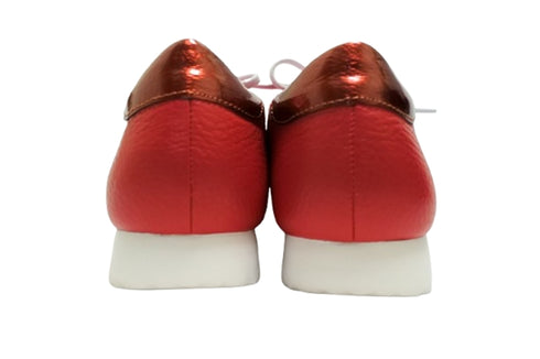 【arui_toe 57502 レッド】本革コンフォートスニーカー