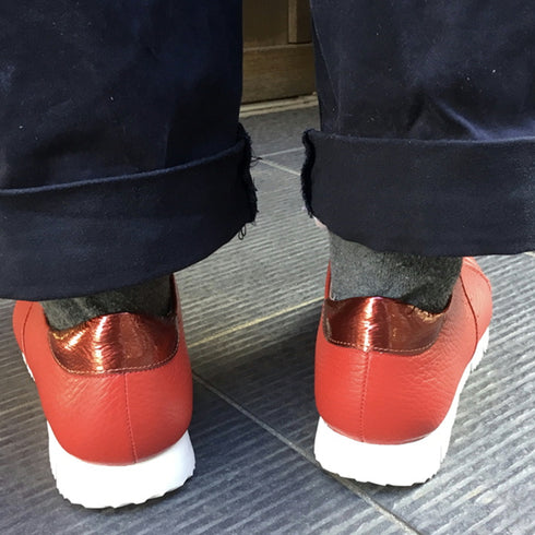 【arui_toe 57502 チタン】本革コンフォートスニーカー