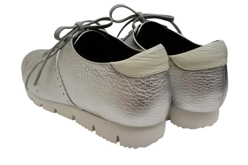 【arui_toe 57502 シルバー】本革コンフォートスニーカー