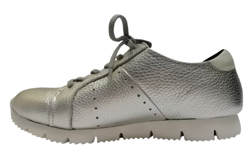 【arui_toe 57502 シルバー】本革コンフォートスニーカー