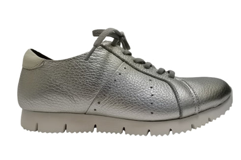 【arui_toe 57502 シルバー】本革コンフォートスニーカー