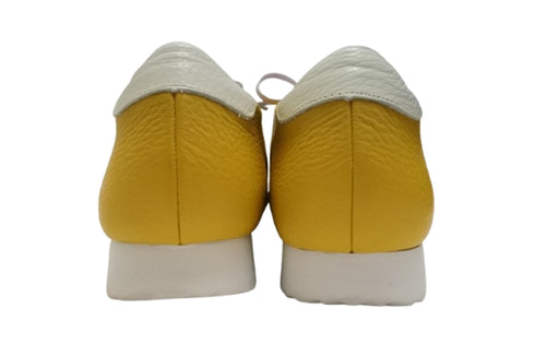 【arui_toe 57502 イエロー】本革コンフォートスニーカー