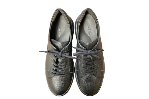 【arui_toe 57503 ブラック】イタリア産レザーコンフォートスニーカー