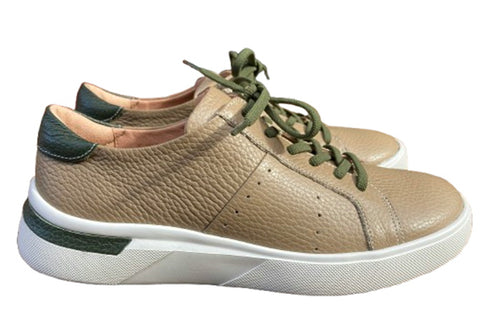 【arui_toe 57503 グレージュ】イタリア産レザーコンフォートスニーカー