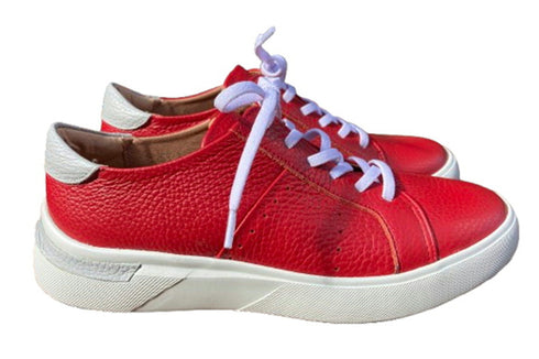 【arui_toe 57503 レッド】イタリア産レザーコンフォートスニーカー