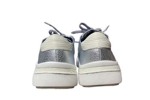 【arui_toe 57503 シルバー】イタリア産レザーコンフォートスニーカー