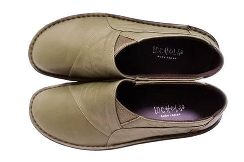 【インコルジェ 6001 オリーブ】ライトソール カジュアルデザインシューズ