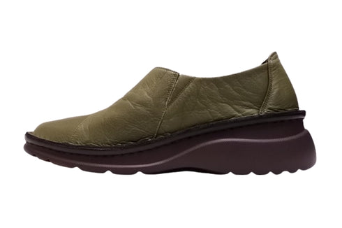 【インコルジェ 6001 オリーブ】ライトソール カジュアルデザインシューズ