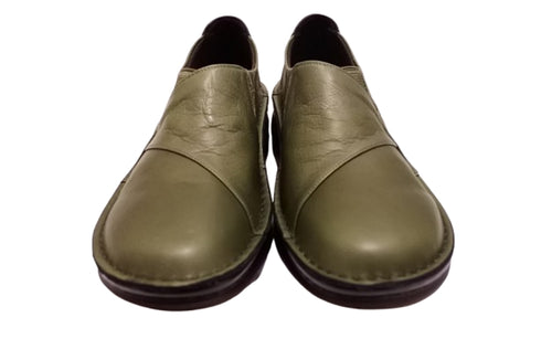 【インコルジェ 6001 オリーブ】ライトソール カジュアルデザインシューズ