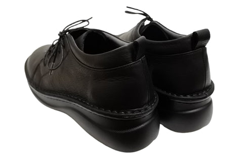 【インコルジェ 6004 ブラック】ライトソール サイド靴紐シューズ 丸紐タイプ
