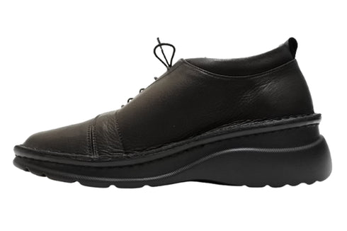 【インコルジェ 6004 ブラック】ライトソール サイド靴紐シューズ 丸紐タイプ