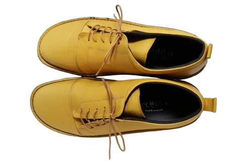 【インコルジェ 6004 キャメル】ライトソール サイド靴紐シューズ 丸紐タイプ