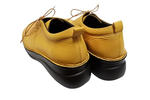【インコルジェ 6004 キャメル】ライトソール サイド靴紐シューズ 丸紐タイプ