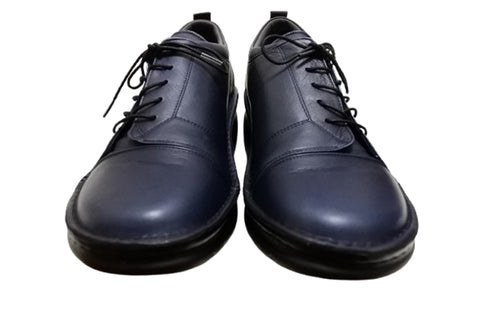 【インコルジェ 6004 ネイビー】ライトソール サイド靴紐シューズ 丸紐タイプ