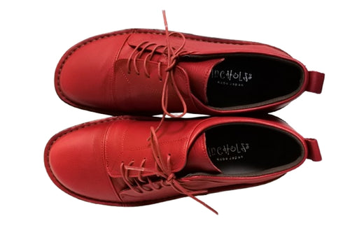 【インコルジェ 6004 ワイン】ライトソール サイド靴紐シューズ 丸紐タイプ