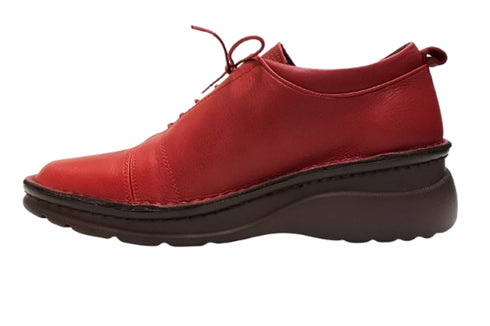 【インコルジェ 6004 ワイン】ライトソール サイド靴紐シューズ 丸紐タイプ