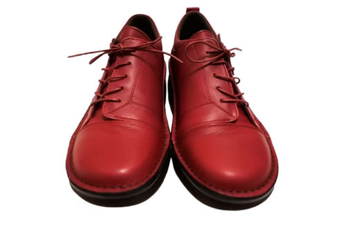 【インコルジェ 6004 ワイン】ライトソール サイド靴紐シューズ 丸紐タイプ