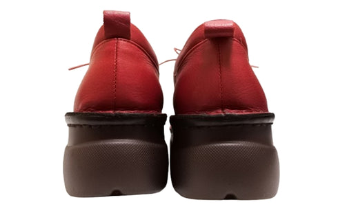 【インコルジェ 6004 ワイン】ライトソール サイド靴紐シューズ 丸紐タイプ