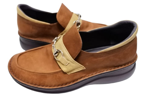 【インコルジェ 6010 ブラウンコンビ】ライトソール ビットローファー