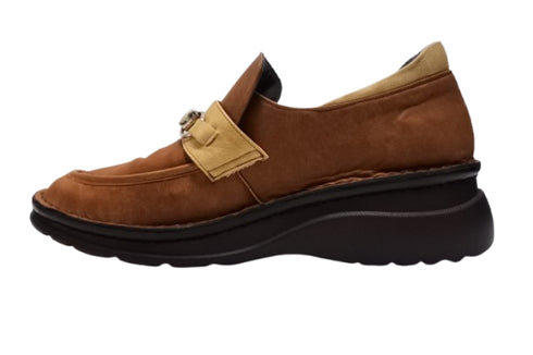 【インコルジェ 6010 ブラウンコンビ】ライトソール ビットローファー