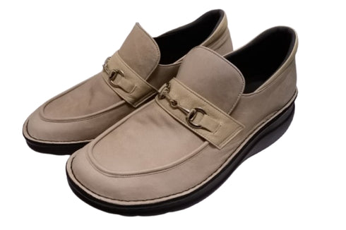 【インコルジェ 6010 オークベージュコンビ】ライトソール ビットローファー