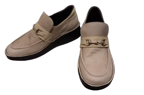 【インコルジェ 6010 オークベージュコンビ】ライトソール ビットローファー