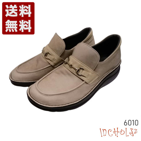 【インコルジェ 6010 オークベージュコンビ】ライトソール ビットローファー