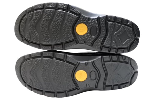 【インコルジェ 6013 ブラック】ライトソール サイド靴紐シューズ ゴム紐タイプ