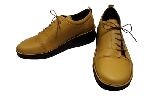 【インコルジェ 6013 キャメル】ライトソール サイド靴紐シューズ ゴム紐タイプ