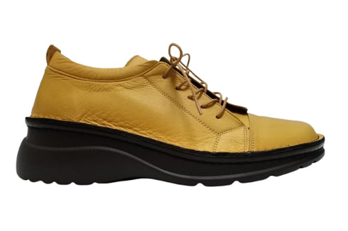 【インコルジェ 6013 キャメル】ライトソール サイド靴紐シューズ ゴム紐タイプ
