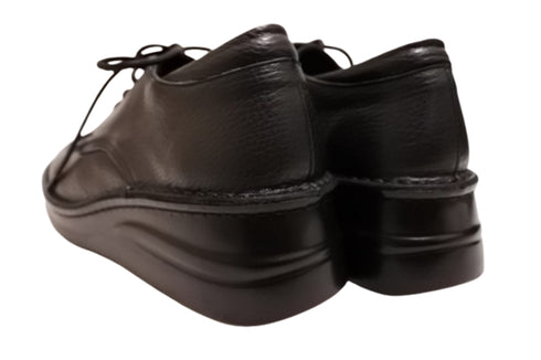 【インコルジェ7085 ブラック】本革靴紐デザインシューズ