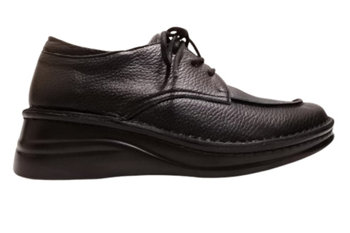 【インコルジェ7085 ブラック】本革靴紐デザインシューズ