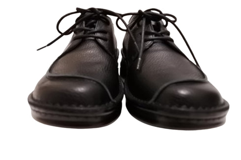 【インコルジェ7085 ブラック】本革靴紐デザインシューズ