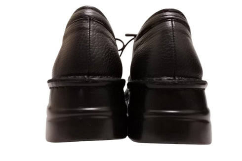 【インコルジェ7085 ブラック】本革靴紐デザインシューズ