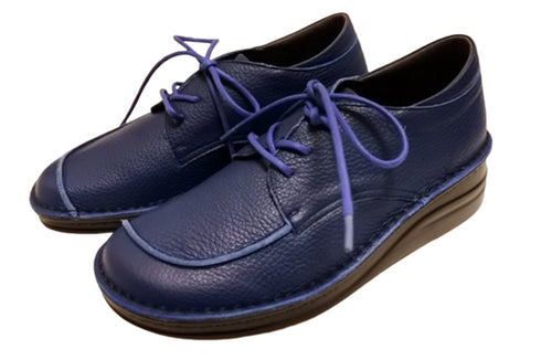 【インコルジェ7085 ネイビー】本革靴紐デザインシューズ