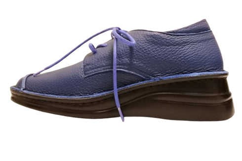 【インコルジェ7085 ネイビー】本革靴紐デザインシューズ