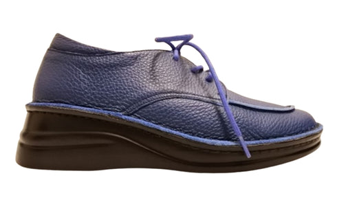 【インコルジェ7085 ネイビー】本革靴紐デザインシューズ