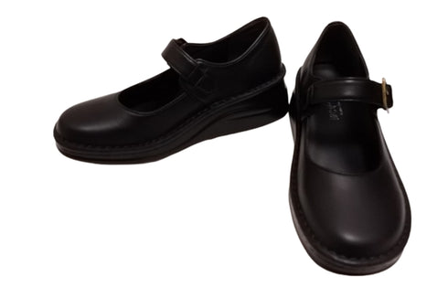 【インコルジェ7088 ブラック】本革カジュアルベルトシューズ