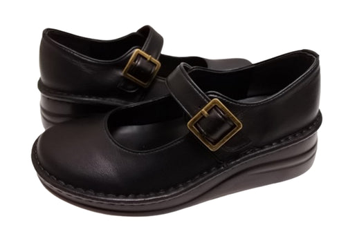 【インコルジェ7088 ブラック】本革カジュアルベルトシューズ