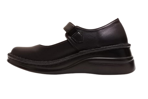 【インコルジェ7088 ブラック】本革カジュアルベルトシューズ