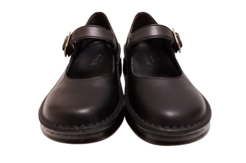 【インコルジェ7088 ブラック】本革カジュアルベルトシューズ