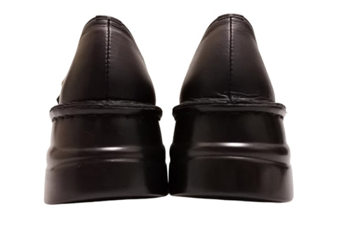 【インコルジェ7088 ブラック】本革カジュアルベルトシューズ