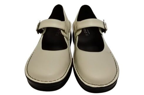 【インコルジェ7088 アイボリー】本革カジュアルベルトシューズ