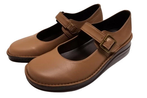 【インコルジェ7088 モカ】本革カジュアルベルトシューズ