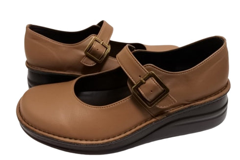 【インコルジェ7088 モカ】本革カジュアルベルトシューズ