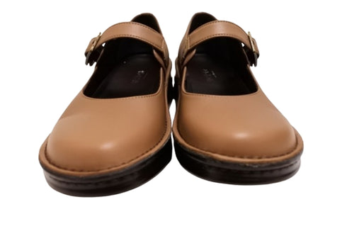 【インコルジェ7088 モカ】本革カジュアルベルトシューズ