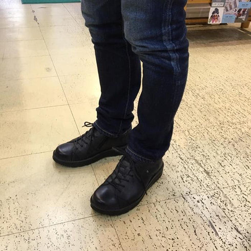 【TODAY'S 7091 フォレスト】スムースレザーサイドジップスニーカー レディース