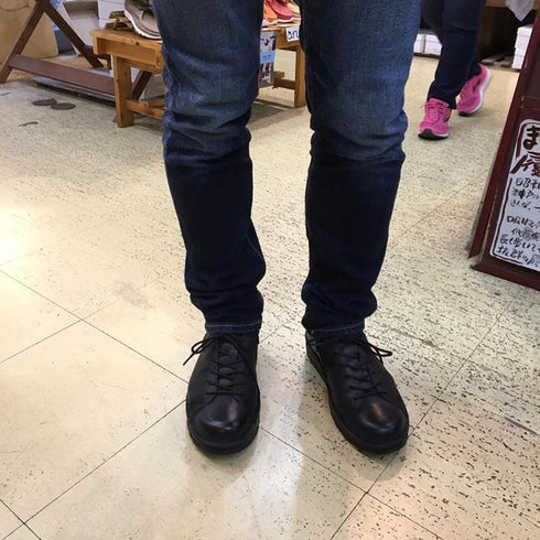 【TODAY'S 7091 フォレスト】スムースレザーサイドジップスニーカー レディース